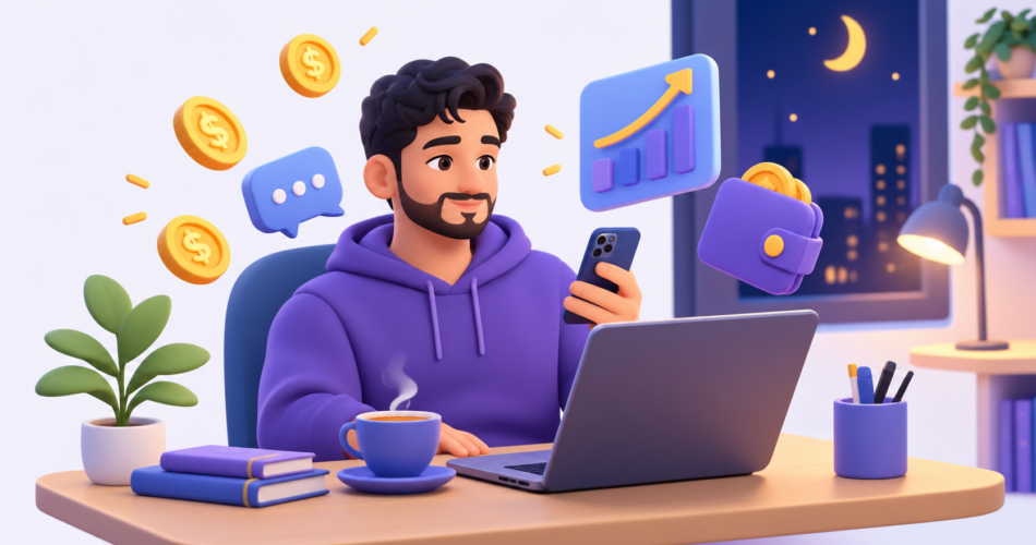 کسب درآمد اینترنتی از خانه با لپ‌تاپ و موبایل