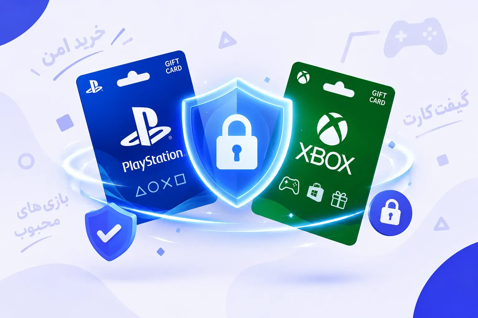 خرید امن گیفتکارت برای پیشخرید دیجیتال GTA 6 با نماد سپر محافظتی